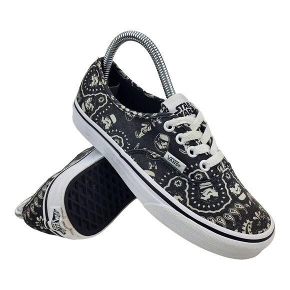 VANS Shoes STAR WARS Womens Size 6.5 Black Skateboard Bandana Print Stormtrooper - Picture 5 of 10
